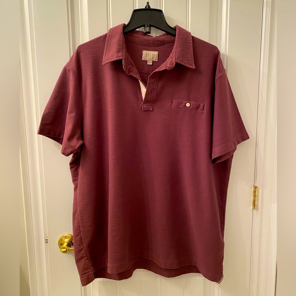 EUC MEN’S SIZE XXL JACHS POLO SHIRT IN BURGUNDY